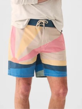 Faherty Soleil Boardshort Fall Sunset